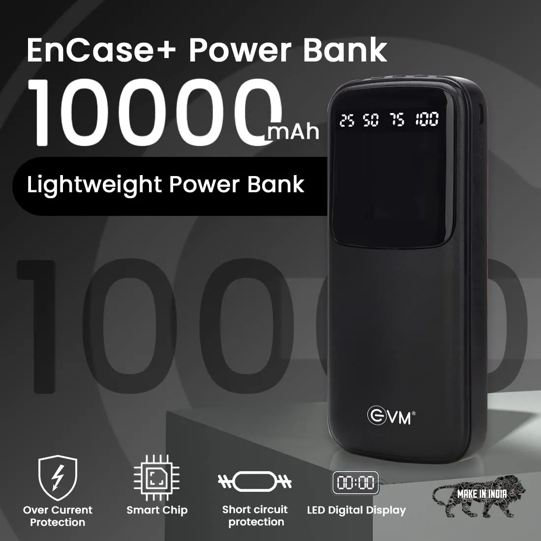 EVM Power Bank 10000 mAh( EnCase+ P0108) Black view 2